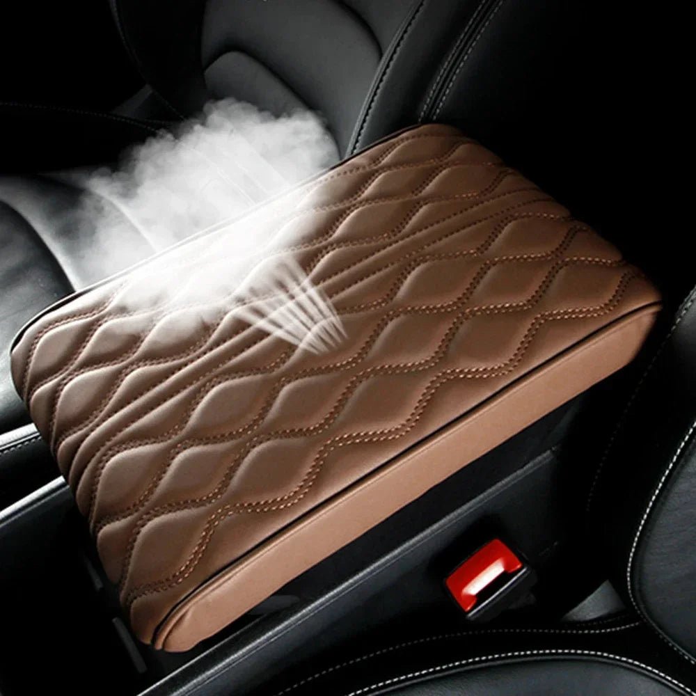 Coussin souple en simili cuir pour accoudoir central de voiture - Drivelab