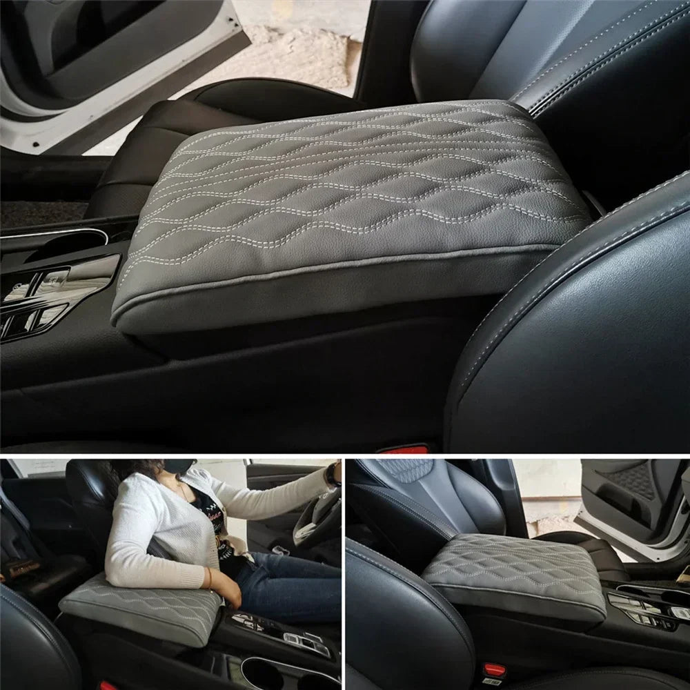 Coussin souple en simili cuir pour accoudoir central de voiture - Drivelab