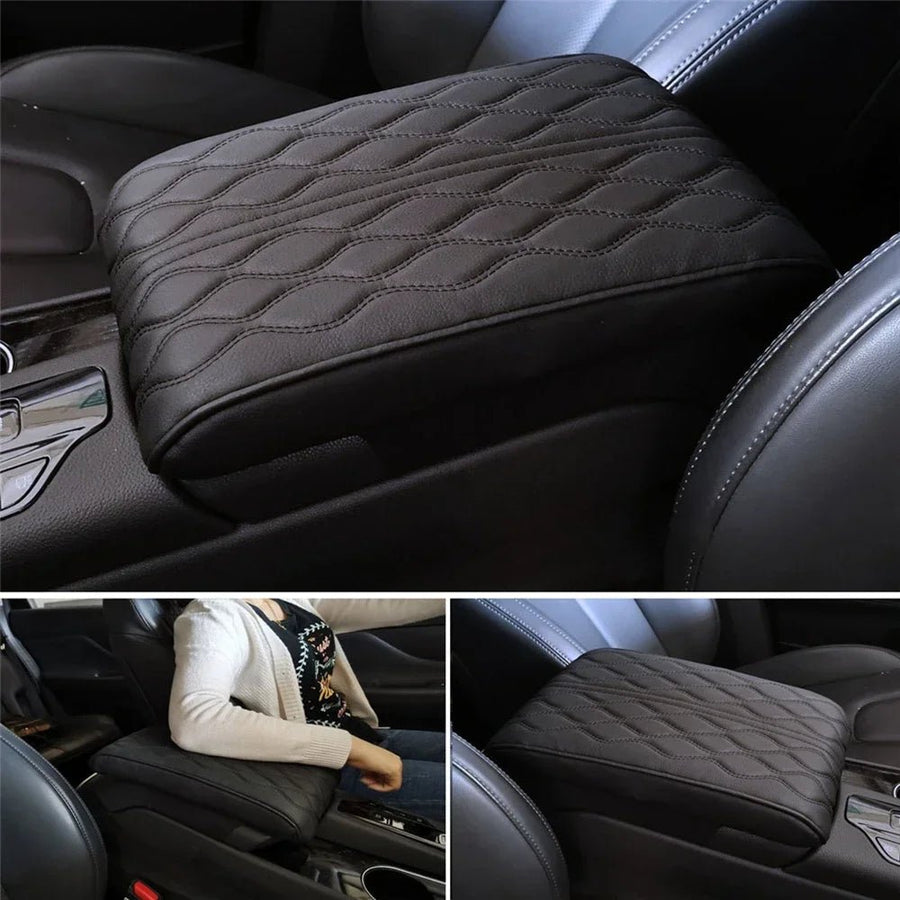 Coussin souple en simili cuir pour accoudoir central de voiture - Drivelab